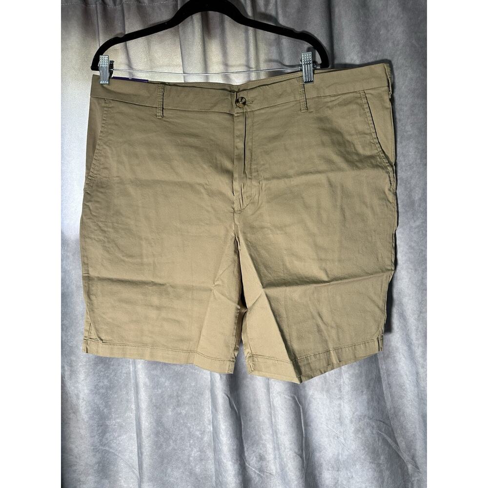 Izod Men's Saltwater Pale Khaki Chino Shorts Tan Size 40W
